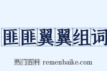 匪匪翼翼组词是什么意思的图片